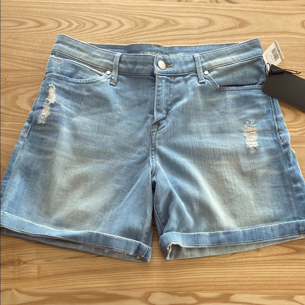NWT Calvin Klein Women's Blue Denim Shorts